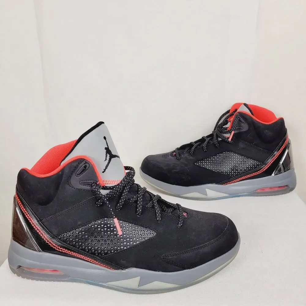 Air Jordan Flight Remix black and cool grey mens Size 12 sneakers 2014